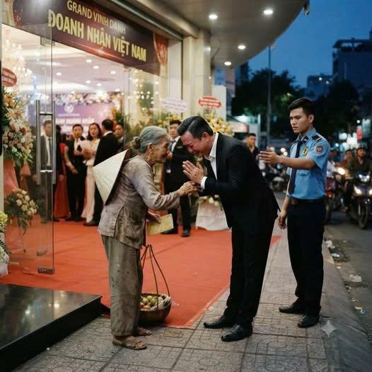 Là người bán hoa quả ngoài chợ nhưng bất ngờ nhận được giấy mời đến lễ vinh danh của một doanh nhân nổi tiếng