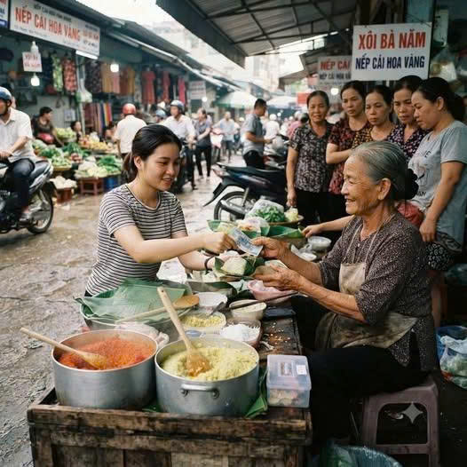Bà cụ bán xôi chẳng bao giờ đếm lại tiền khách đưa, ai trả bao nhiêu bà cũng mỉm cười nhận lấy. Đến khi biết sự thật cả khu chợ lặng người