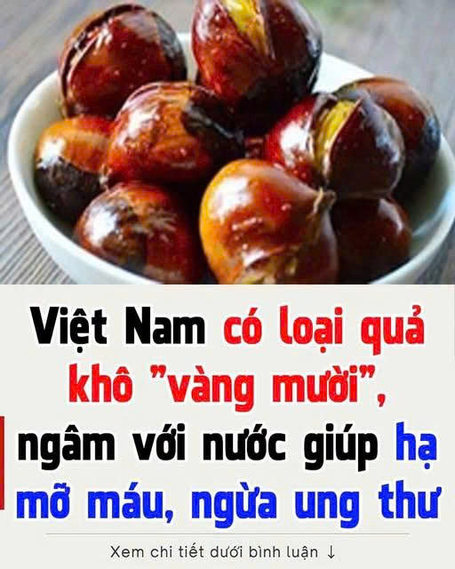 Việt Nam có loại quả khô “vàng mười”, ngâm với nước giúp hạ mỡ máu, ngừa ung thư