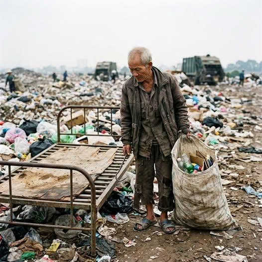 Ông Lão Nhặt Chiếc Giường Cũ Bị Vứt Ngoài Bãi Rác