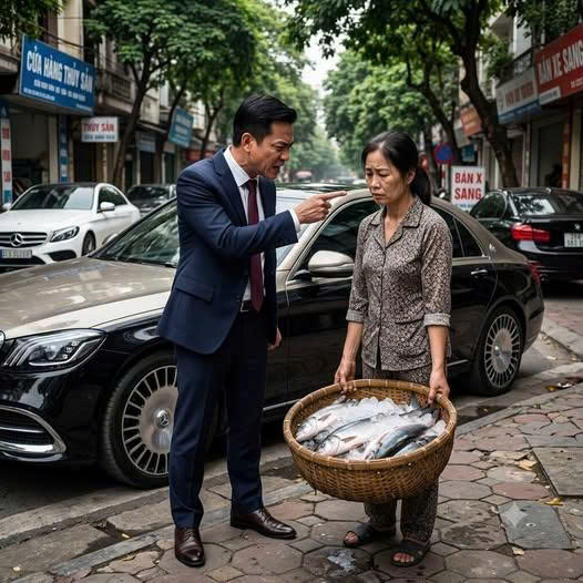 Chồng vừa lên chức trưởng phòng đã ch/ê vợ b//án cá h/ôi h/ám liền đ//ạp vợ xuống khỏi chiếc ô tô mới mua