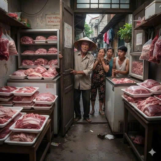 Vậy nên chuyện gì “lệch nhịp” một chút cũng thành đề tài bàn tán, huống gì chuyện ông Cụ Lãm — bảy mươi hai tuổi, mắt còn tinh, lưng vẫn thẳng — ngày nào cũng mua hai chục ký thịt