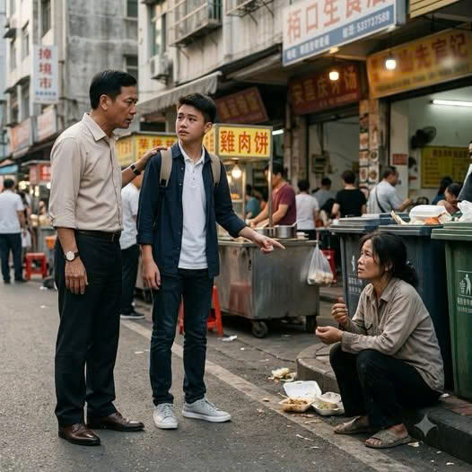Đại Tá Đưa Con Trai Sang Trung Quốc Du Lịch, Sốc Khi Con Nói: Bố Ơi Người Đang Ăn Rác Kia Giống Mẹ…..