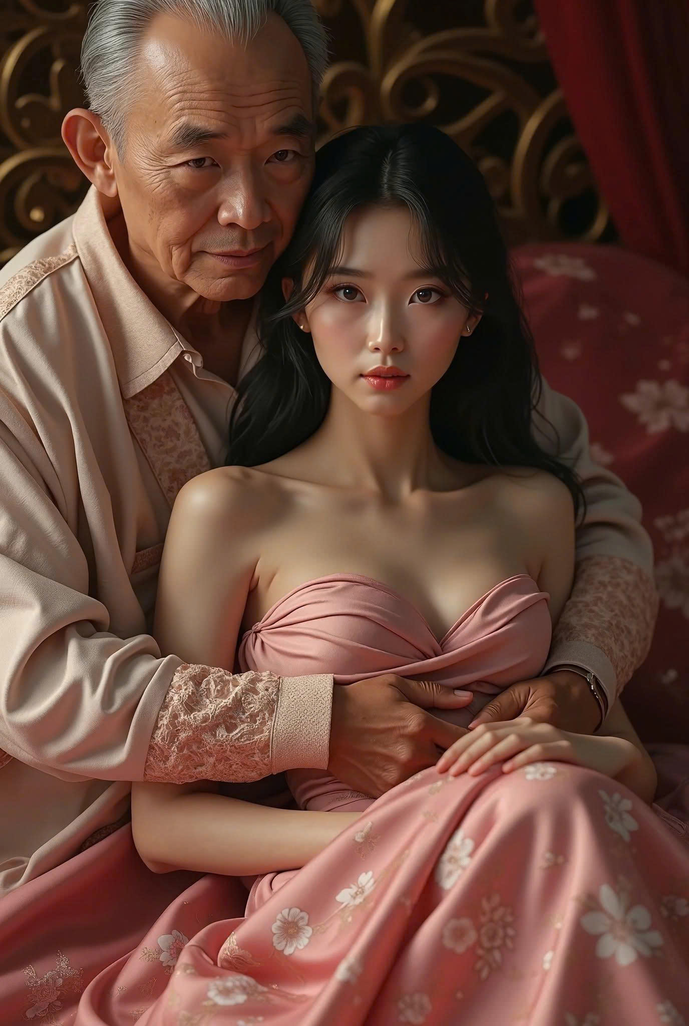 “Bố ăn sáng trước đi ạ. Con đưa cu Đức đi học, hôm nay dậy trễ quá nên sợ cháu nó trễ học, bố ạ.”