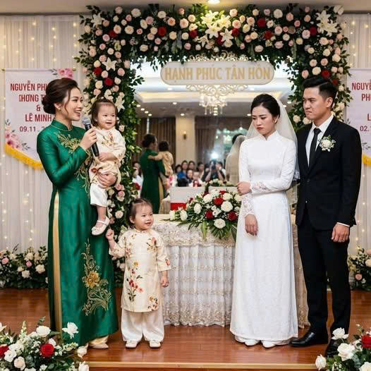 Giám đốc cố tình mời vợ cũ đến dự đám cưới, vợ cũ cao tay mang hoa tới chúc mừng nhưng mời thêm 3 cô gái nữa đóng vai giống mình, đến giờ quan trọng cô dắt theo 2 đứa bé sinh đôi nữa rồi đứng trên sân khấu dõng dạc tuyên bố…
