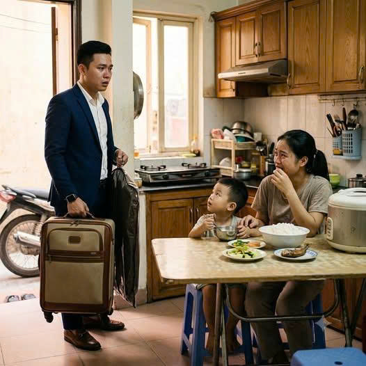 Chồng Xa Nhà Sáu Năm Trở Về, Chết Lặng Khi Thấy Vợ Con Ăn Cơm Nguội Trong Gian Bếp Cũ